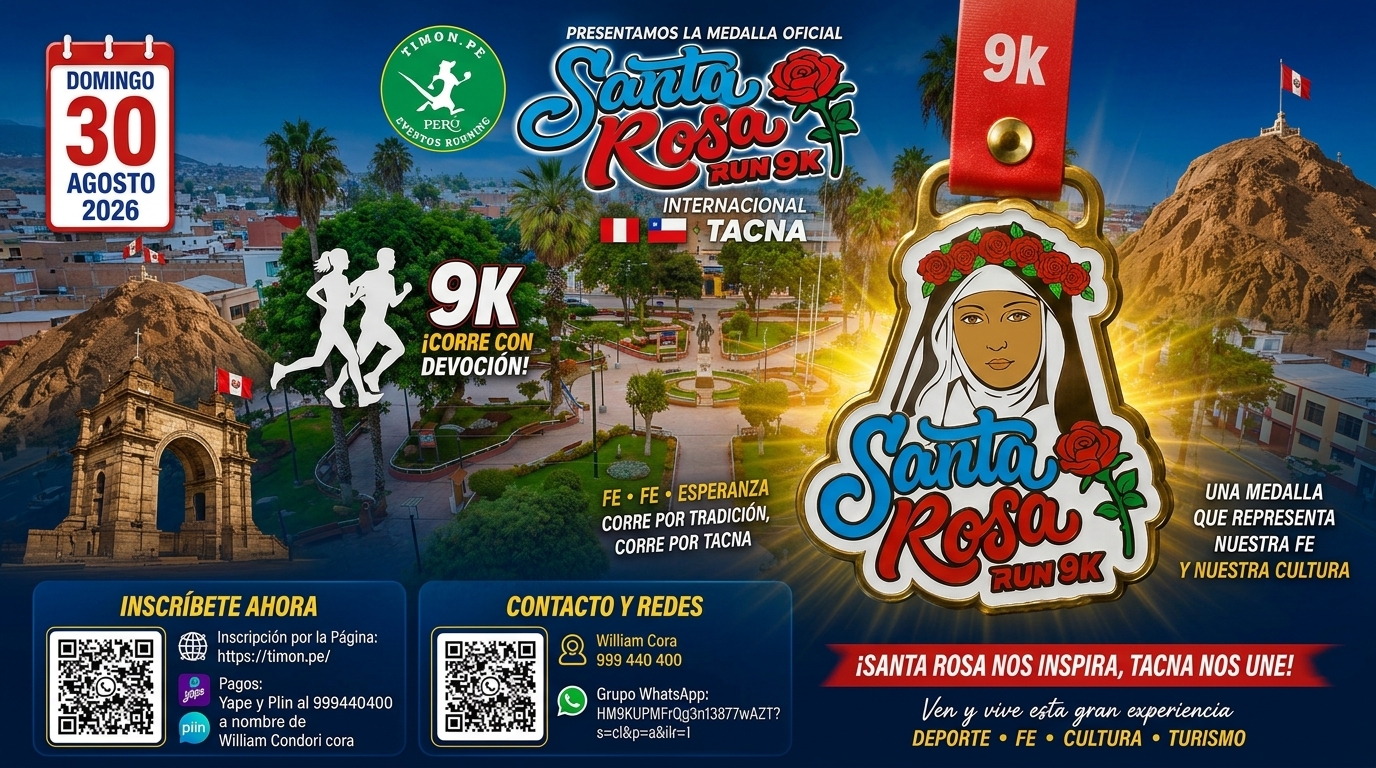 Santa Rosa Run 9k Internacional 🇵🇪🇨🇱
