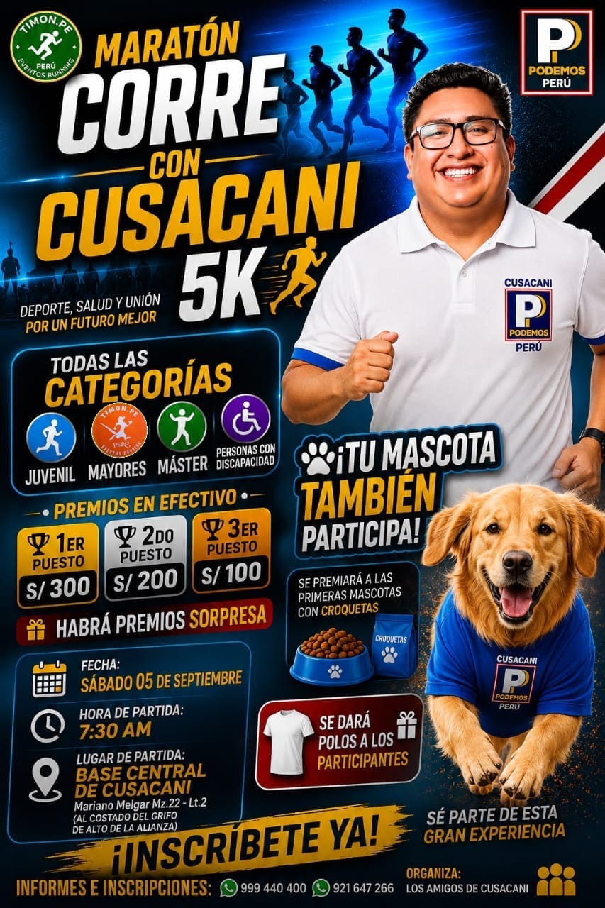 Corre con cusacani 5k   Tacna 