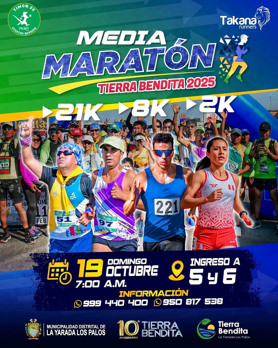 MEDIA MARATÓN 21K, 8K Y 2K “TIERRA BENDITA”